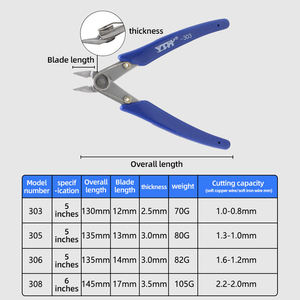 Pince coupante diagonale professionnelle de 5 pouces, coupe-fils micro, avec poignée ergonomique pour la réparation électronique - Product Image 6