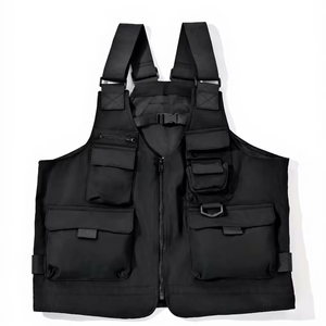 سترة تكتيكية رجالية متعددة الجيوب بلون موحد مع ميزات السترة الواقية للأنشطة الخارجية والترفيه والتنزه والتخييم وصيد الأسماك والتصوير - Product Image 1