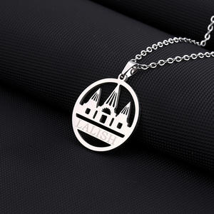Collier pendentif Yazidi <span class=keywords><strong>Lalish</strong></span> personnalisé tendance pour couple, en acier inoxydable, style ethnique, collier pendentif unisexe - Product Image 3