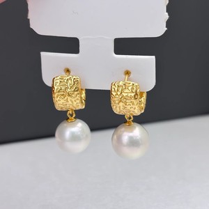 Accesorios de Plata S925 para DIY con Perlas, Bandeja Vacía para Pendientes y Cuentas Redondas de 10-15 mm para la Creación de Joyería de Moda, Hebilla para Oreja 22342 - Product Image 1