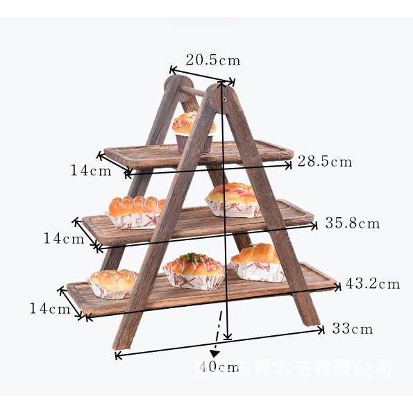 Three-tier storage shelf