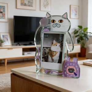 Cornice Fotografica in Acrilico Personalizzabile a Forma di Gatto, per Foto, <span class=keywords><strong>Istantanee</strong></span>, Esposizioni e Collezioni di Animali - Product Image 6