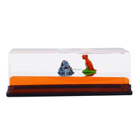 Dinosaures en acrylique, décoration flottante d'éruption volcanique, ne coule jamais, papier-poids liquide, jouet de bureau, ornements de bureau de voiture