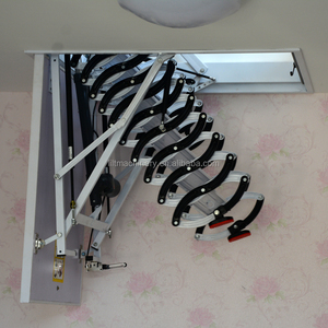 Échelle de grenier moderne en aluminium pliable télescopique invisible, extensible jusqu'à 3 mètres, capacité de charge de 300 kg, pour usage domestique intérieur - Product Image 5