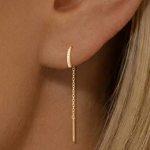 Pendientes de Plata de Ley 925 con Baño de Oro de 18K, Zirconia, Diseño Floral de Corazón, Joyería Moderna y Minimalista para Mujer - Product Image 4