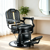 Fauteuil de barbier hydraulique inclinable confortable pour salon de beauté