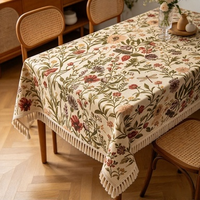 Tissu Jacquard Floral Monet Multi-Options, Tissu Lourd Tissé Large pour Nappe Personnalisée et Décoration de Rideaux