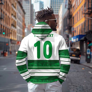 <span class=keywords><strong>Felpa</strong></span> con cappuccio da rugby Zimbabwe da uomo - Stampa all-over Sables |   Nome e Numero Personalizzabili |   <span class=keywords><strong>Felpa</strong></span> Verde/<span class=keywords><strong>Bianca</strong></span> - Product Image 4