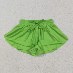 2026 New Design Solid Colors <b>Girls</b> Summer Bottom Yoga <b>Shorts</b> Sisters Wear Yoga <b>Shorts</b> - Product Image 3