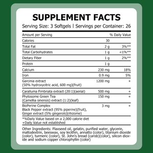 Pilules amincissantes de qualité supérieure pour la réduction de la graisse, soutien triple pour la gestion saine du poids avec extrait de Garcinia - Product Image 2