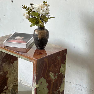 Table d'appoint en jade naturel de style Wabi-Sabi vintage, modèle design, salon, table d'appoint de canapé, table console de <span class=keywords><strong>couloir</strong></span> - Product Image 2
