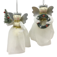 Neue Weihnachts-Schneemann-Dekorationen Niedliche Mehrfarbige Polyresin-Engel Kreative Fensteranhänger Baumschmuck 6 Zoll Feiertagsornamente