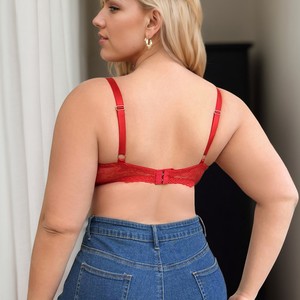 <span class=keywords><strong>Reggiseno</strong></span> da donna ultra sottile, con <span class=keywords><strong>push</strong></span>-<span class=keywords><strong>up</strong></span> in pizzo, supporto morbido, <span class=keywords><strong>reggiseno</strong></span> plus size, intimo femminile - Product Image 3