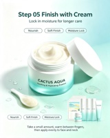 Coffret de Soins Naturels au Cactus 4 Pièces – Acide Hyaluronique Hydratation Profonde, Apaisant, Réducteur de Rougeurs, Réparateur de Barrière Cutanée