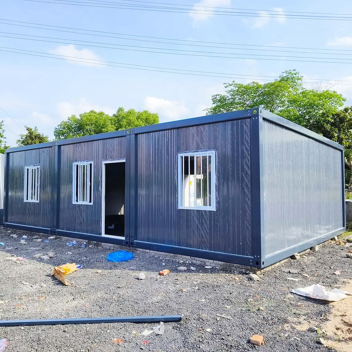 Foldable Hot Sale 20ft Prefab Container Homes Flat Pack Steel Shipping Container with Chinese Design for Apartments