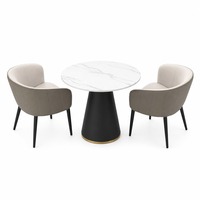 Ensemble de table et chaises de réunion de bureau modernes en gros, plateau en pierre frittée pour salle de conférence, livraison directe