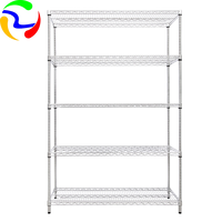 Étagère en fil métallique en acier inoxydable 6 couches chromées de haute qualité promotionnelle étagère en métal réglable pour équipement de cuisine