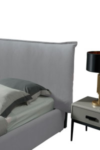 <span class=keywords><strong>Letto</strong></span> <span class=keywords><strong>matrimoniale</strong></span> king-size regolabile grigio in <span class=keywords><strong>tessuto</strong></span> imbottito con struttura in legno massello, <span class=keywords><strong>letto</strong></span> a scomparsa con funzione gonfiabile e pieghevole per uso domestico - Product Image 4