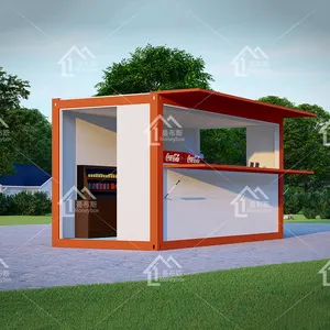 Street 20ft Portable Container shops Fast Food Kiosks Container Restaurant shop