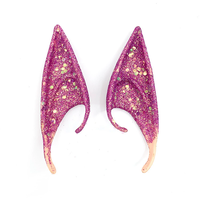 Manchettes d'oreille féériques scintillantes, oreilles d'elfe simulées pour cosplay, accessoires de déguisement pour fête d'Halloween