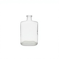 Produsen disesuaikan botol anggur kaca datar 750ml sumbat botol warna kustom & ukuran untuk wiski Tequila kacang pinus
