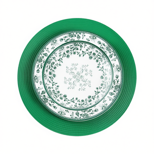 Excelsa Round Placemats Set Of 6 Green 36x36 Cm <b>Plastic</b> <b>Table</b> Mats - Product Image 2