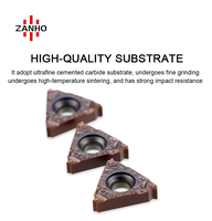 ZANHO PVD Coated Carbide Threading Inserts 16ER 11W 16ER14W 16IR I1.5ISO 1.25ISO Insert for Machine Tool Cutting