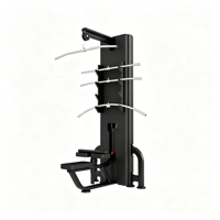 Machine à pulldown dorsal réglable et sélectionnable, à charge par broches, robuste, pour l'entraînement des dorsales, avec support d'accessoires intégré, usage commercial