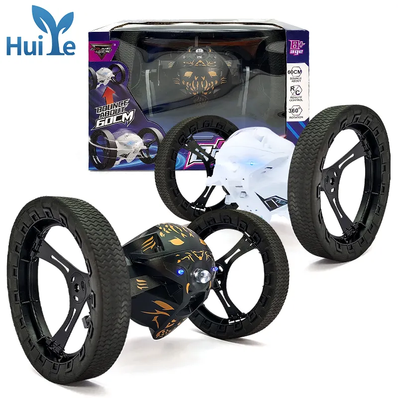 Huiye Bounce Car Brinquedos Legal 360 Graus de Rotação Two-Wheel Driving Game Vehicle Jump Altamente Forte Poder Bounce Car For Kids Presentes