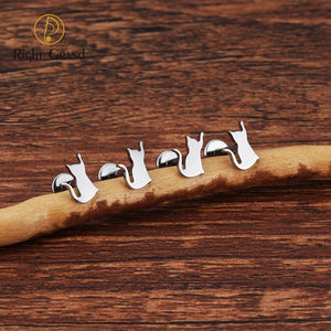 ASTM F136 <span class=keywords><strong>titanio</strong></span> 16G pequeño gato sentado Tragus Stud labio Labret cartílago hélice caracola pendiente espalda plana <span class=keywords><strong>Piercing</strong></span> - Product Image 5