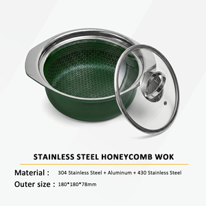 Nouvelle marmite à soupe en acier inoxydable 304 avec couvercle en verre, structure 3 plis, compatible gaz et induction, pour usage en restaurant/hôtel - Product Image 4