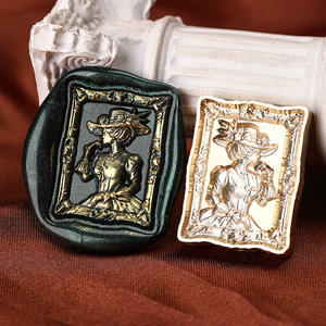 Sello de cera con cabeza de escultura de ángel, grabado en cobre, para decoración de sobres y diarios - Product Image 5