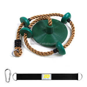 ZOSHINE Siège de balançoire en plastique pour enfants, avec corde et disque d'escalade, pour aire de jeux intérieure et extérieure, idéal pour l'école, le jardin, les fêtes et les vacances - Product Image 1