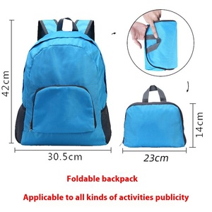 Sac à dos pliable imperméable personnalisé à bas prix, ultraléger, pour le sport de plein air, les voyages, avec logo, sac à dos pliable - Product Image 3