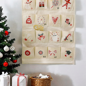 Tela personalizada para colgar en la pared, lienzo de bolsillo, calendarios de Adviento, calendario de Adviento de Navidad - Product Image 3
