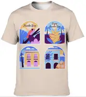 Puerto Rico Custom Usa Hot Selling Mannen T-shirt Pr Vlag Polyester Plus Size 3d Digital Printing T-shirt
