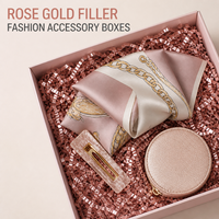 Papier de remplissage froissé métallisé or rose en gros pour boîtes d'accessoires de mode et d'écharpes