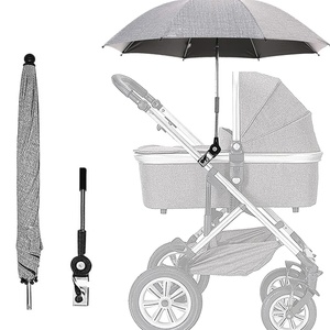 Parasol universel pour poussette d'animal de compagnie avec pince, réglable à 360 degrés, protection UV, pare-soleil imperméable pour chariot - Product Image 3