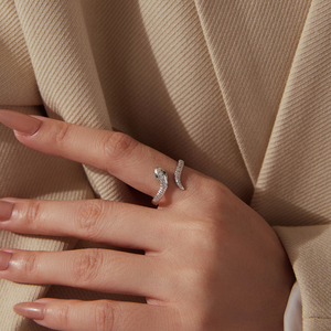 <b>Snake</b> Shape <b>Silver</b> Plated <b>Ring</b> With Diamond And Emerald Eyes Vintage Cocktail <b>Ring</b> Unisex Fashion Jewelry Daily Wear Gift - Product Image 6