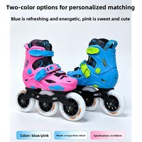 Patins à roulettes en polyuréthane à une roue pour enfants, patins de vitesse professionnels réglables pour débutants, garçons et filles