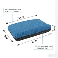 Éponge de lavage auto en microfibre haute densité grande taille 5 pouces personnalisable pour le nettoyage et le polissage des voitures