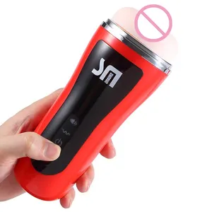 vibrating rechargeable adult sex toys masterbation for men with 7 speed male electric shock masturbation cup