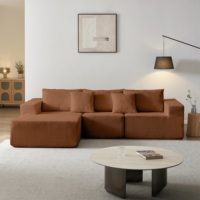 Sofá Seccional Modular en Forma de U de Tela Verde, Sofá Comprimido para Sala de Estar, Juego de Sofás Envasados al Vacío, Sofás de Compresión