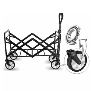 Wagon utilitaire d'extérieur, chariot utilitaire pliable et pliable pour le camping, la plage et le jardin. - Product Image 4