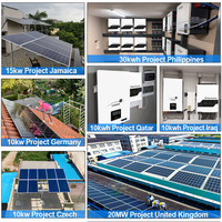 Système solaire photovoltaïque connecté au réseau avec stockage d'énergie solaire 3Kw 5Kw 10Kw Système solaire complet avec onduleur