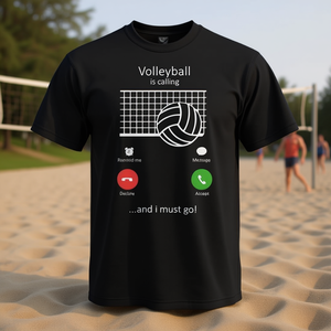 Camiseta unisex para aficionados al voleibol con diseño 'Volleyball Is Calling' - Product Image 3