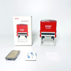 Tampon auto-encreur rectangulaire en plastique ABS 50x30mm, logo personnalisé, sceau de bureau/<span class=keywords><strong>notaire</strong></span> 'AGREED', encre rouge/noire, éponge + tampon en PU - Product Image 6