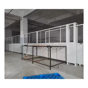 Panel pagar gudang logam berlubang industri pagar keamanan baja ukuran kustom