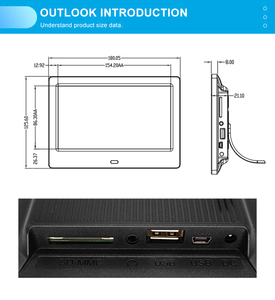 Cadre <span class=keywords><strong>photo</strong></span> numérique électronique LCD 7 pouces de <span class=keywords><strong>bonne</strong></span> <span class=keywords><strong>qualité</strong></span> avec boucle vidéo sonore pour publicité - Product Image 6