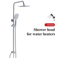 Système de douche et baignoire en acier inoxydable chromé poli, réglable en hauteur, avec douchette à effet pluie, mural, pour appartement